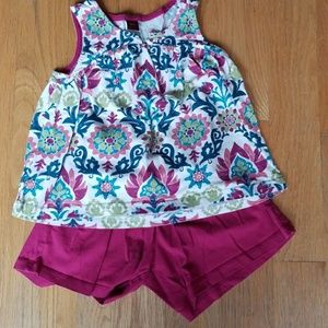 Tea Collection girls short set size 3/4